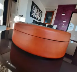 Scatola portagioie argento e legno