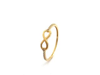 anillo oro 18k con piedra con circonita t. 16 (17,84 mm)