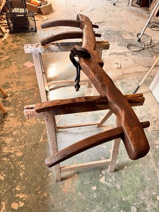 Yugo de madera rústico