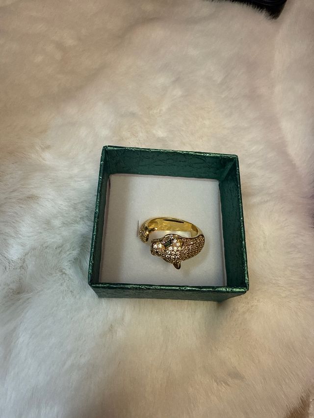 Anillo Pantera Oro y Negro