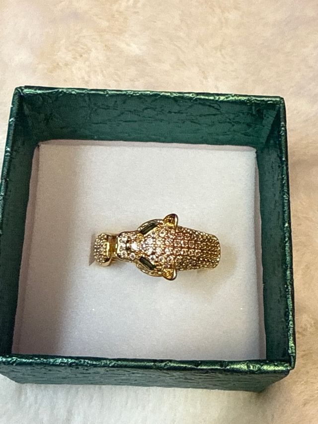 Anillo Pantera Oro y Negro