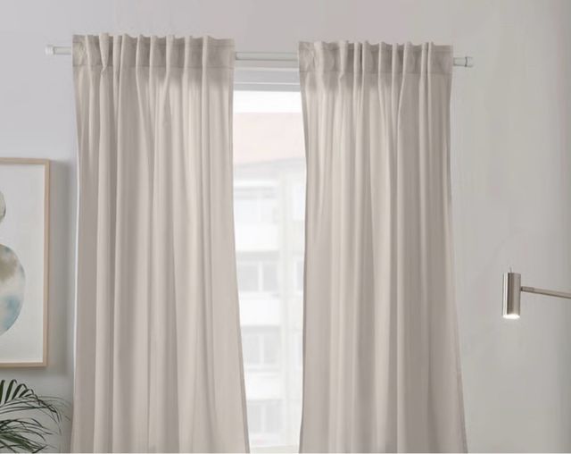 2 Cortinas Beige 145x300cm