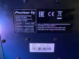 MONITOR ALTAVOZ ACTIVO PIONEER DJ S-DJ80X