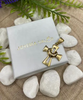 Colgante Cruz Circonitas Oro 18kt Joyería Valor