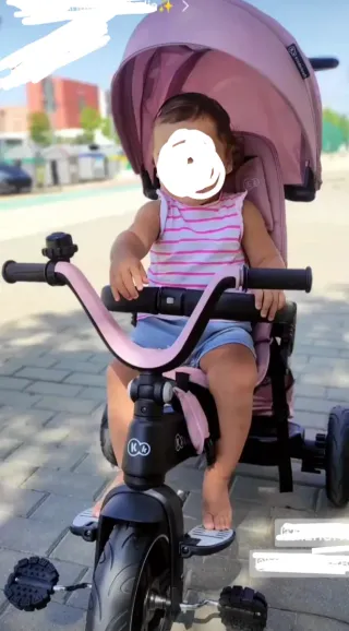 Triciclo Kinder Kraft Silla Paseo Rosa