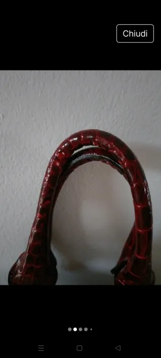 Borsa vera pelle verniciata
