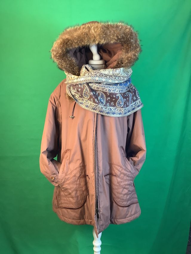 Giaccone invernale donna con cappuccio taglia 50