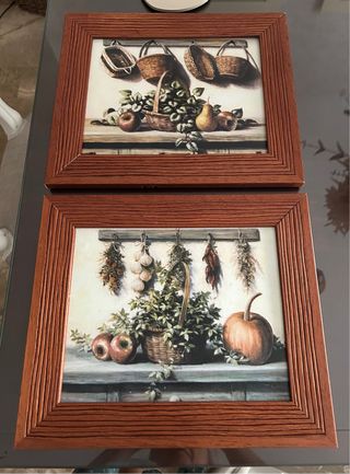 Pareja de cuadros decorativos