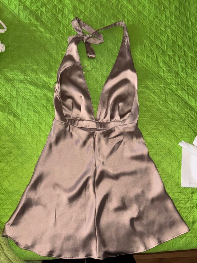 Zara Vestito S Marrone/Oro