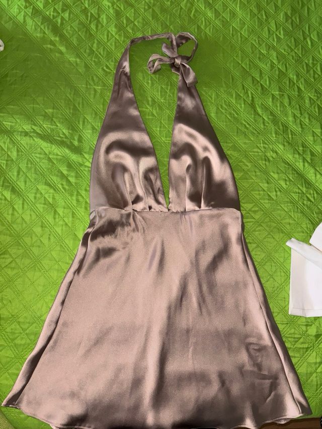 Zara Vestito S Marrone/Oro