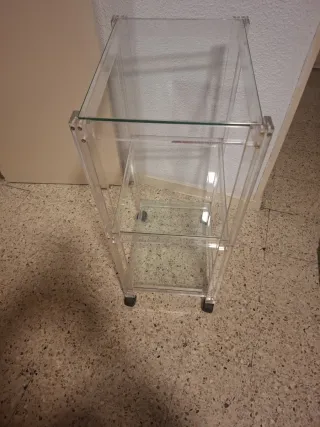 Carrito Auxiliar Cristal y Acrílico