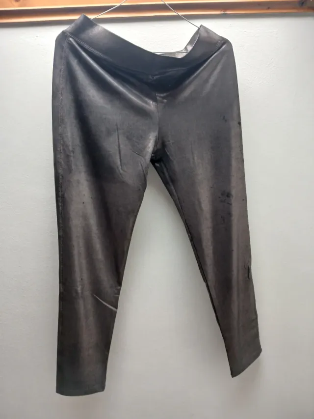 Leggings marrones satinados