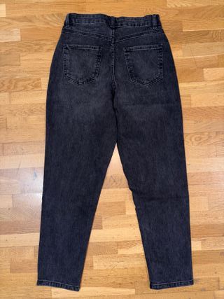 Mom Jeans Negro Talla 36