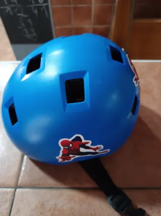 Patines en línea Oxelo azules y casco Talla 30-32