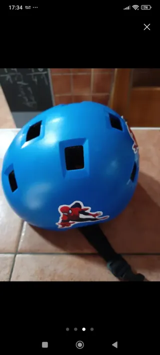 Patines en línea Oxelo azules y casco Talla 30-32