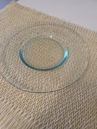 Centro de mesa cristal transparente redondo