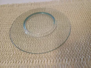 Centro de mesa cristal transparente redondo