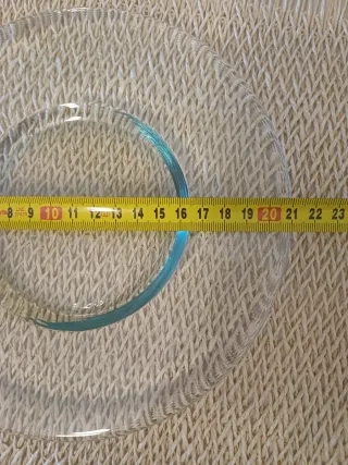 Centro de mesa cristal transparente redondo