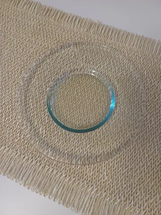 Centro de mesa cristal transparente redondo