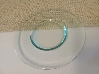 Centro de mesa cristal transparente redondo