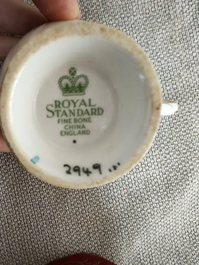 Juego tè Royal Standard porcelana china. Años 50
