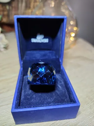 Anello Swarovski Blu Cristallo