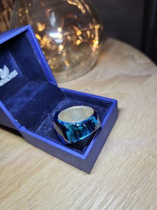 Anello Swarovski Blu Cristallo