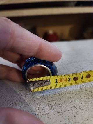Anello Swarovski Blu Cristallo