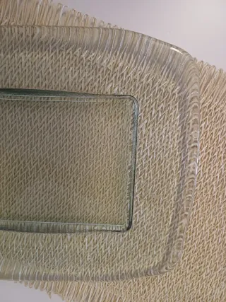 Centro de mesa cristal transparente rectangular