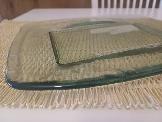 Centro de mesa cristal transparente rectangular