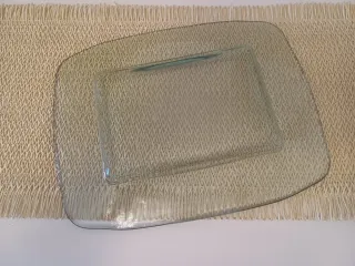 Centro de mesa cristal transparente rectangular