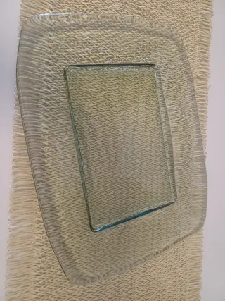 Centro de mesa cristal transparente rectangular