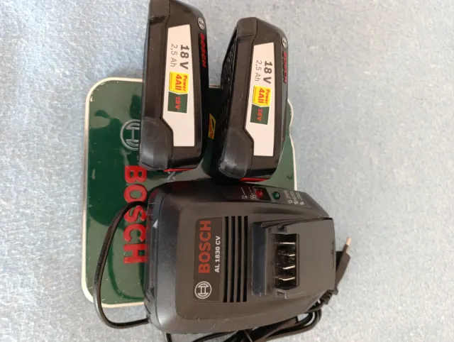 Cargador Bosch AL 1830 CV y 2 Baterías 18V