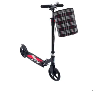 Patín Scooter Negro con Cesta