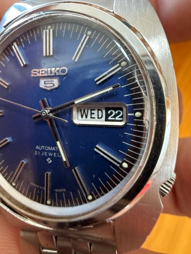 Reloj Seiko 5 Automático Esfera Azul