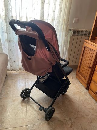 Carrito de paseo bebé rosa y negro