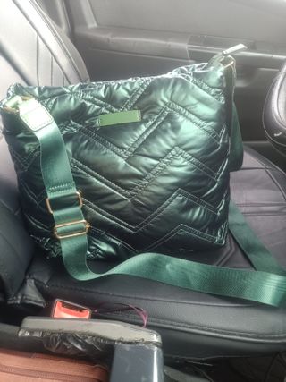 Bolso acolchado verde