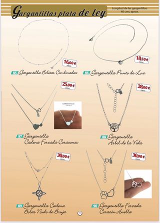 pulseras, pendientes, colgantes 