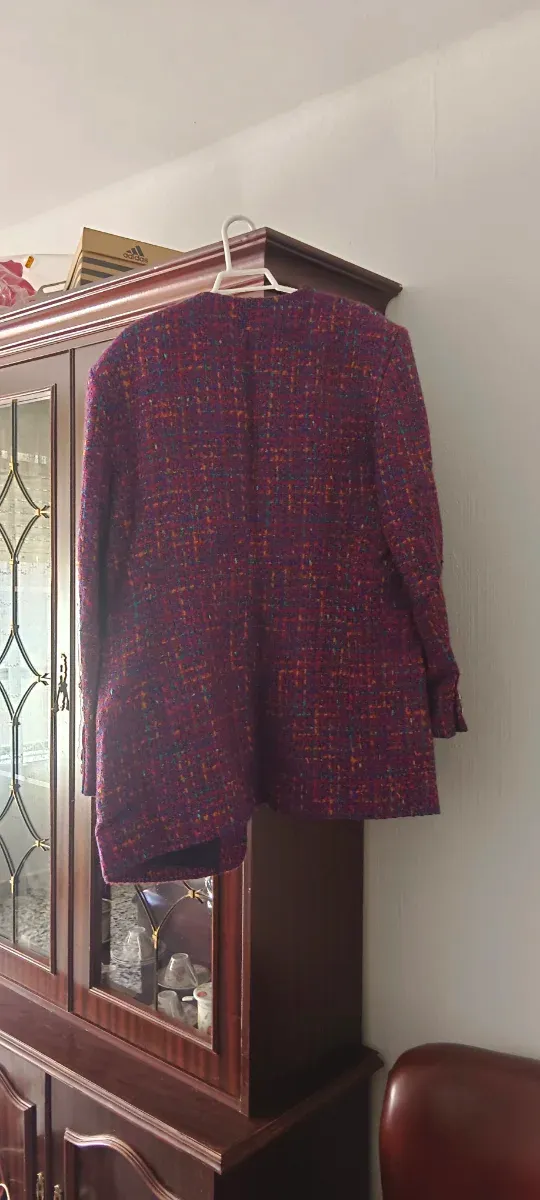 Abrigo tweed multicolor