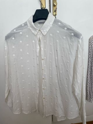 Camisa Stradivarius blanca mujer