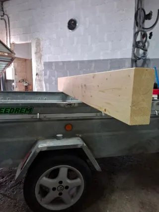 Viga de madera laminada.