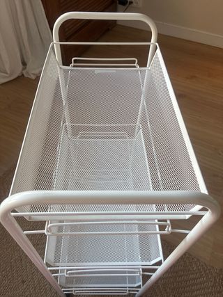 HORNAVAN Carrito Auxiliar Blanco IKEA con Ruedas