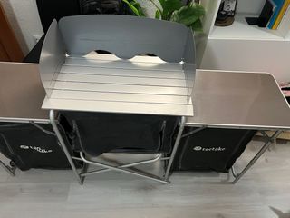 Mueble Cocina Camping Tectake Gris
