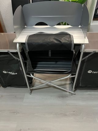 Mueble Cocina Camping Tectake Gris