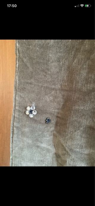 Pantaloni donna a costine verdi