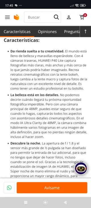 Huawei P40 Lite 128GB + confezione FreeBuds 3