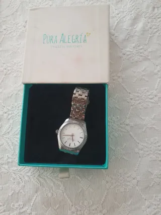 Reloj Pura Alegría Plata y Blanco