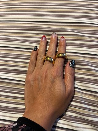 Anillo Doble Dorado Ajustable