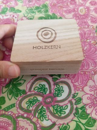 Pulsera Holzkern Plata y nacar blanco 