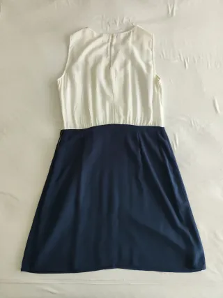Vestido Naf Naf blanco y azul